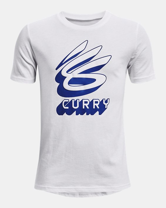 Boys' Curry Logo T-Shirt, White, pdpMainDesktop image number 0
